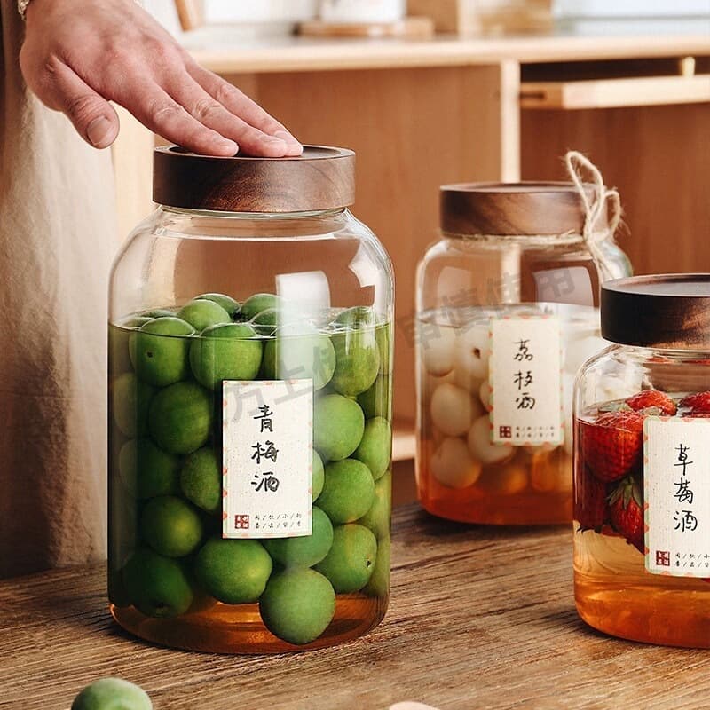 Glass Bottle for Soaking Wine, Food-Grade Sealed Jar for Green Plum, Yangmei, Fruit Wine, Wine Storage Container