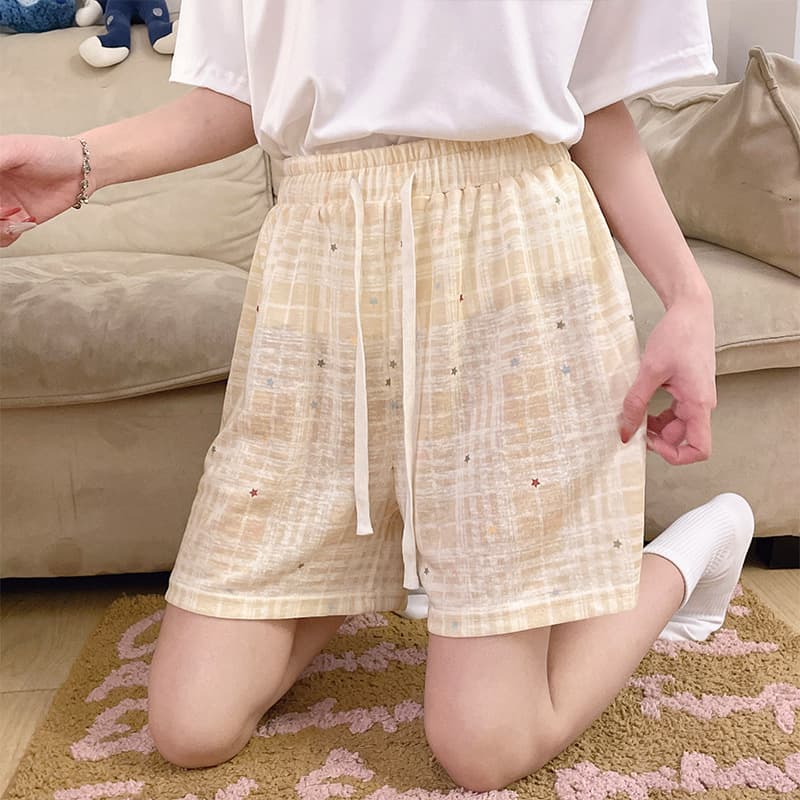 Girls' Sleep Pants Summer Casual Pants for Kids 2026 New Style Children's Snowflake Cotton Parent-Child Matching Sleep Pants