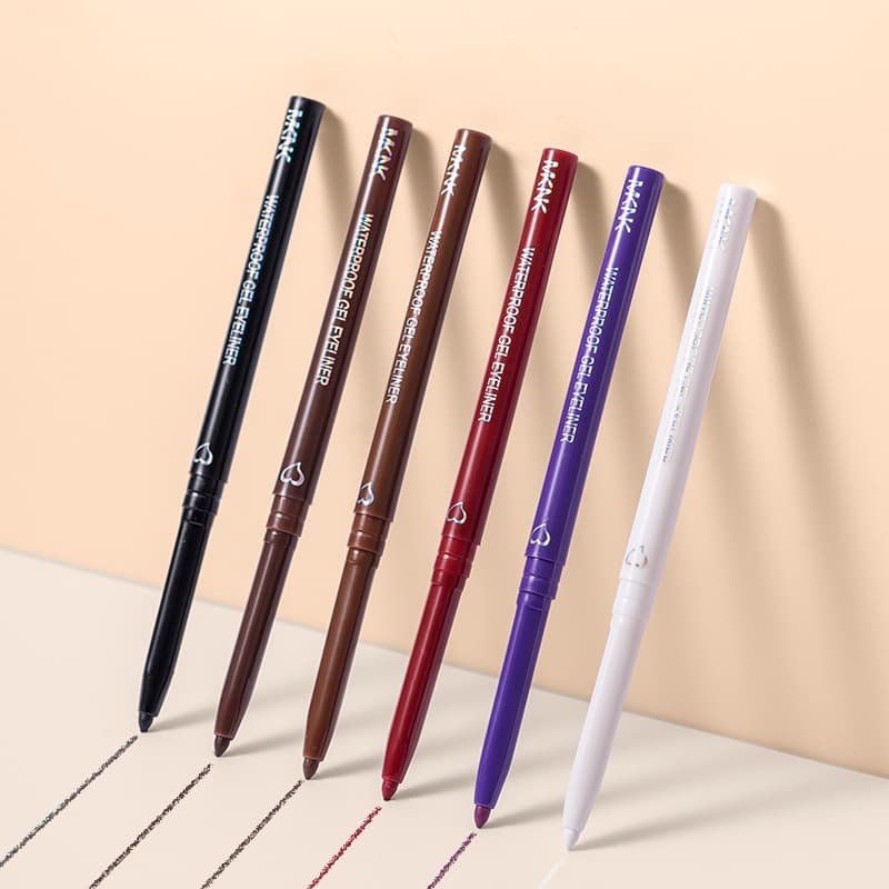 Cross-border beauty 6-color smooth automatic retractable eyeliner gel pencil, under-eye gel eyeliner, easy to apply, white