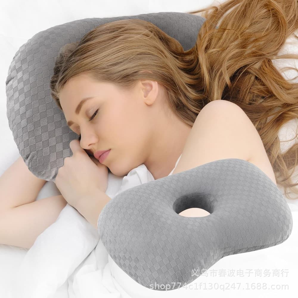 Piercing Pillow with Ear Hole, Ear Pain Side Sleeping Pillow, Ear Protection Pillow, Side Sleeper Pillow, Piercing Pillow