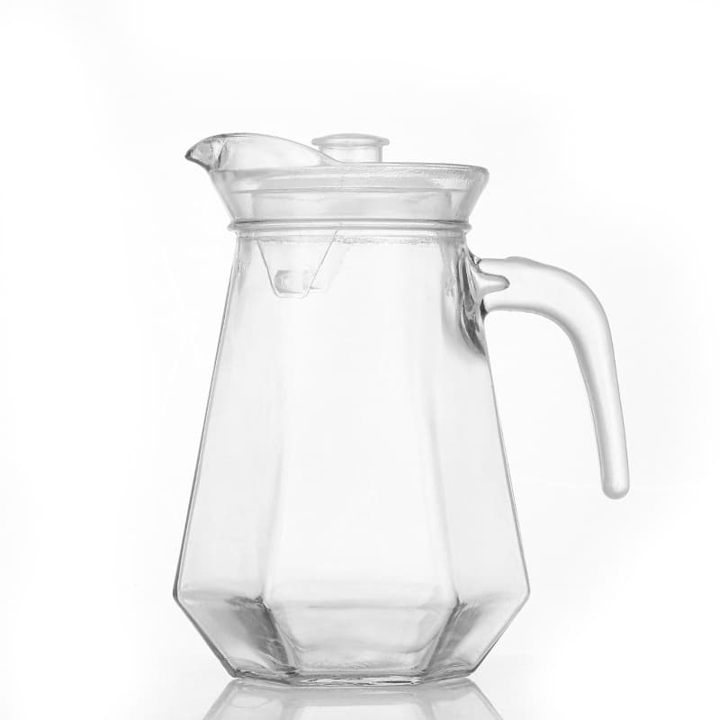 Factory Direct Soda-Lime Glass Cold Water Pitcher with Lid Large Capacity Jug Restaurant Commercial Beverage Pitcher Wholesale