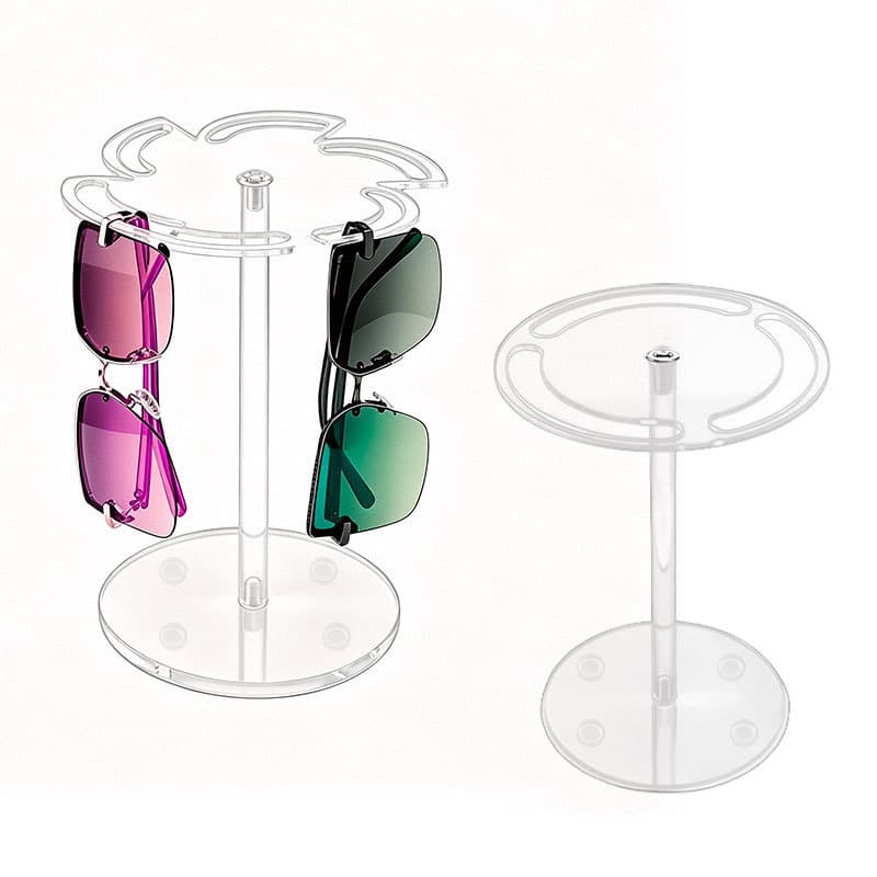 Amazon TikTok Shein Acrylic 360-Degree Rotating Sunglasses Display Stand for Eyeglasses and Sunglasses