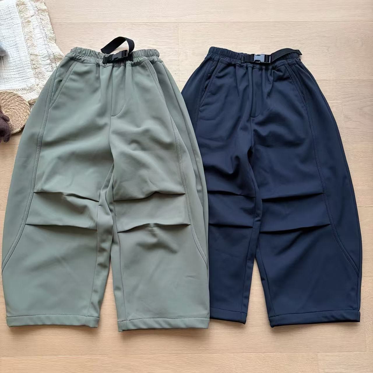 Pre-sale 2025 Winter AL Same Style Original Boys & Girls Light Outdoor Sports Casual Loose Fleece-Lined Paratrooper Long Pants