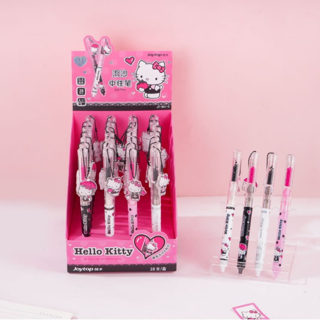 Yuemu Genuine Hello Kitty Pendant Gel Pen Cartoon Cute Student Stationery Retractable Quick-Dry Smooth Writing Pen