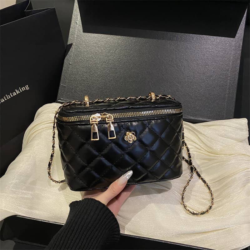 Cross-border rhombus chain handbag women's autumn new personality box bag foreign style casual shoulder crossbody bag