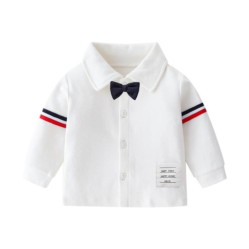 Children's shirt, 2025 spring new Korean style baby top, stylish lapel boy's shirt, dropshipping available.
