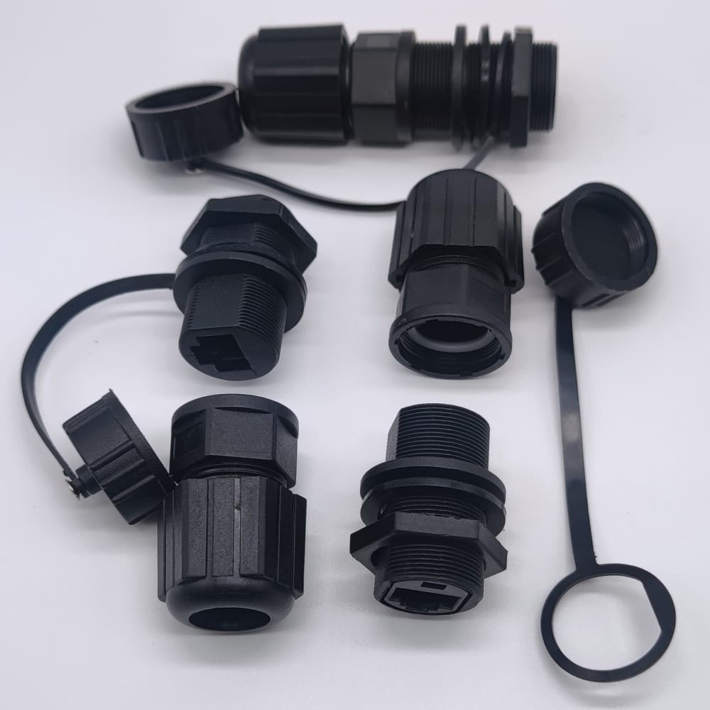 Waterproof RJ45 Network Cable Connector Straight Head Panel 20Y Series Motorcycle Equipment Accessories Origin: Mainland China