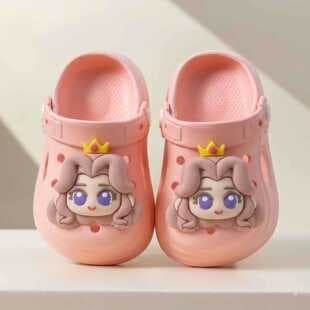 Children's EVA Clog Cartoon Design for Boys and Girls, Indoor Soft Sole Non-Slip Baby Shoes