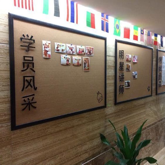 Solid Wood Cork Board Blackboard Whiteboard Memo Board Wooden Photo Background Wall Note-Taking Display