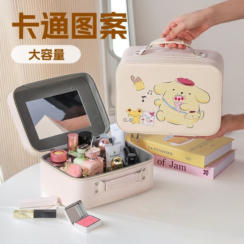 Portable Sanrio Cartoon Cosmetic Bag, High-End Cosmetics Storage Bag, Portable Large-Capacity Cosmetic Case