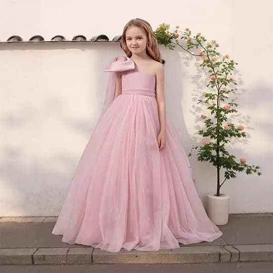 Amazon AliExpress European and American Tulle Flower Girl Dress for Runway Piano Performance Birthday Princess Gown Wholesale