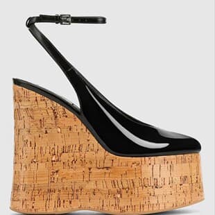 2026 European and American New Style Platform Thick Sole Wood Grain Waterproof Wedge Zebra Print Peep-Toe Open-Back Sandals