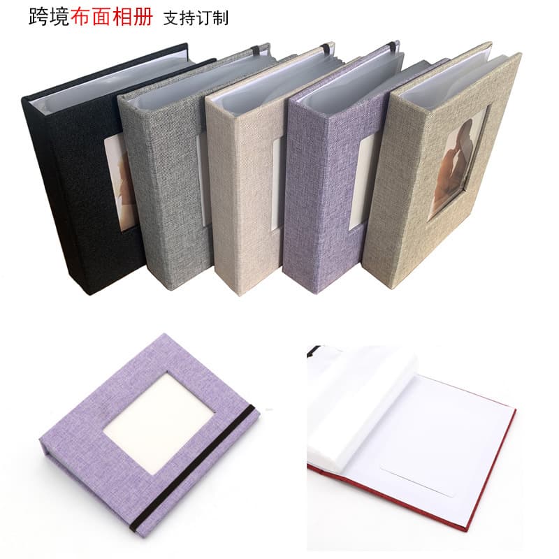 Cross-border Series Cloth-covered Photo Albums 3-inch 6-inch 7-inch 10-inch Insert-style Albums Photo Collections Wholesale Same Style Leather Available