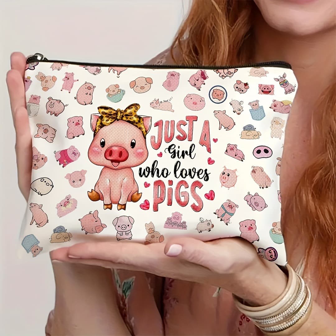 1 High-Rated Cute Piggy Cosmetic Bag, a Must-Have Zipper Travel Cosmetic Storage Bag for Girls Who Love Piggy