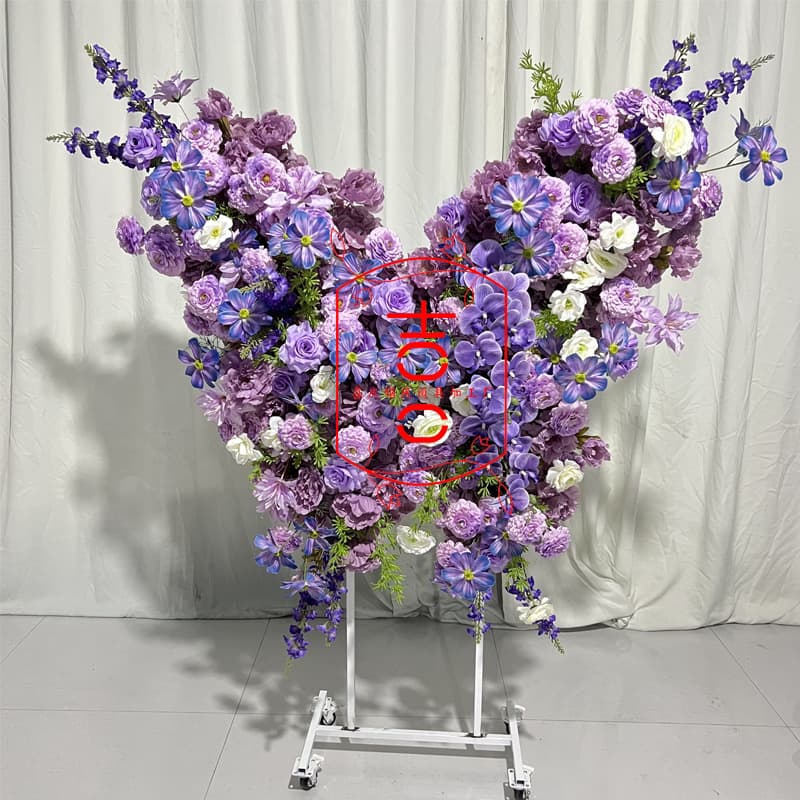 Butterfly-shaped floral decoration for shopping malls, hotels, banquets, birthday parties, movable background ornament