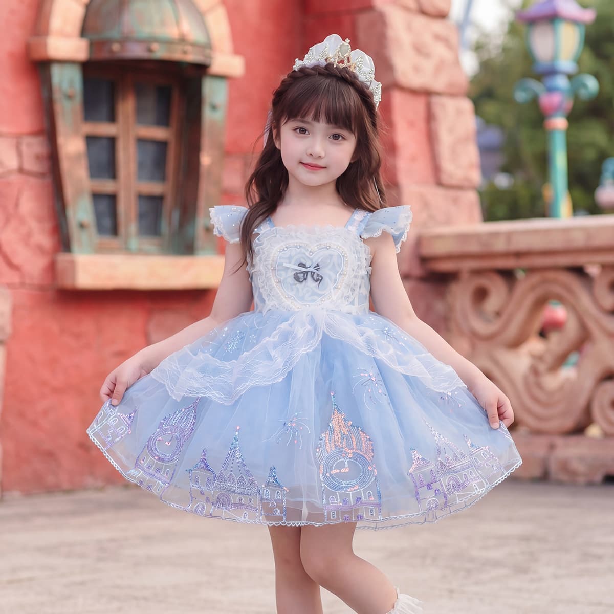 Girls Summer Dress 2026 New Children Elsa Princess Dress Girls Summer Birthday Party Tutu Skirt