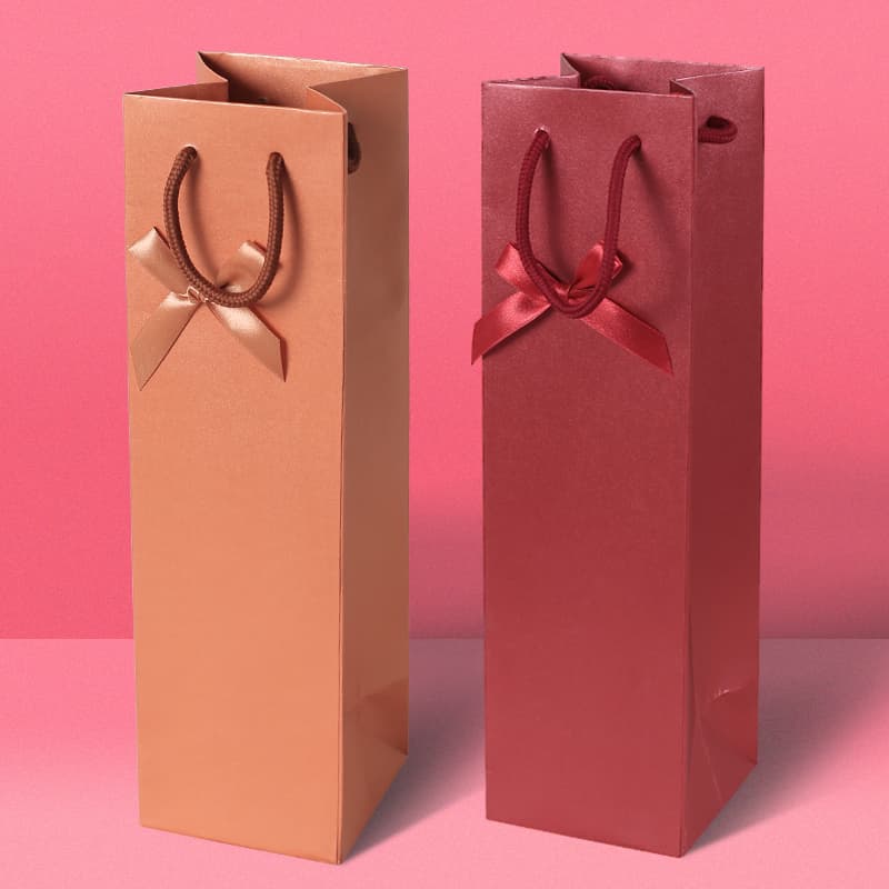 Red Wine Gift Bag, Tote Bag, Packaging Bag, Rectangular Wine Single Bottle Paper Bag, Bouquet Wine Box Bag