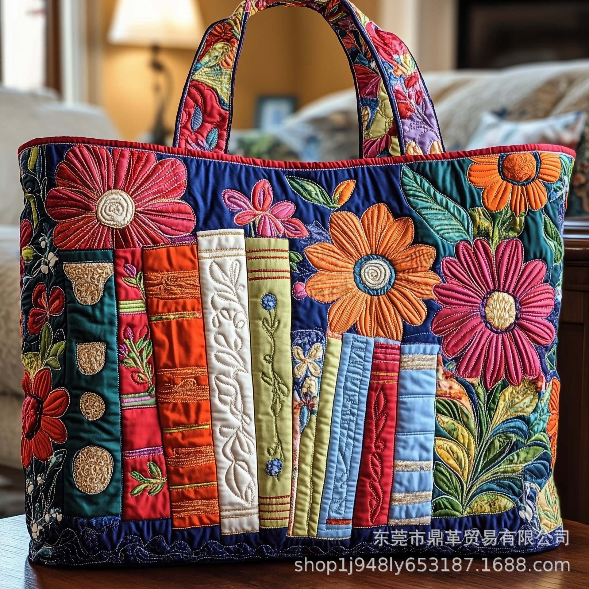 2026 New Cross-Border Digital Print Quilted Tote Bag, Amazon Temu Women's Commuter Shoulder/Handbag