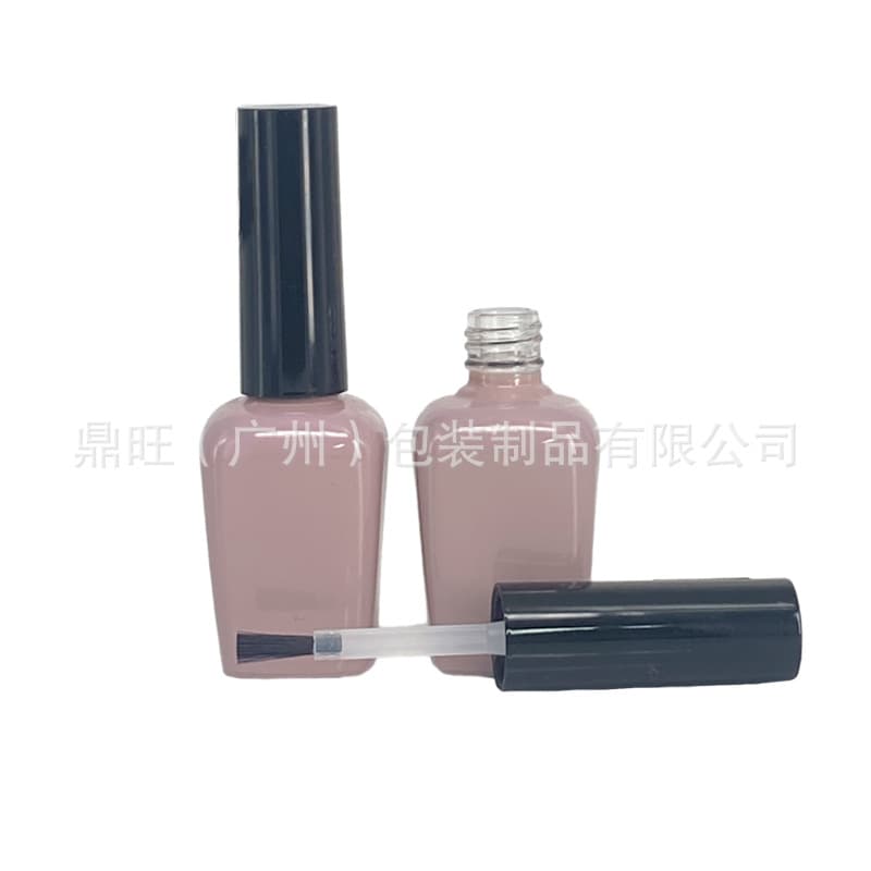 Supply 12ml spray coating nail polish bottle, glass gel polish bottle, customizable gel polish cosmetic sample bottle