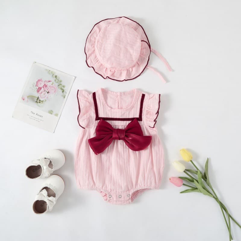 Baby Summer Romper with Lace Bodysuit, Adorable Princess Dress for Infants 100 Days