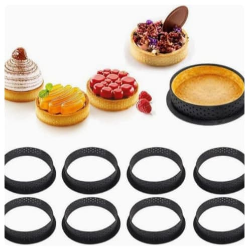 Cross-border round tower circle cutting mold plastic mesh circle mousse cake circle French cheese tower circle mousse circle baking tool