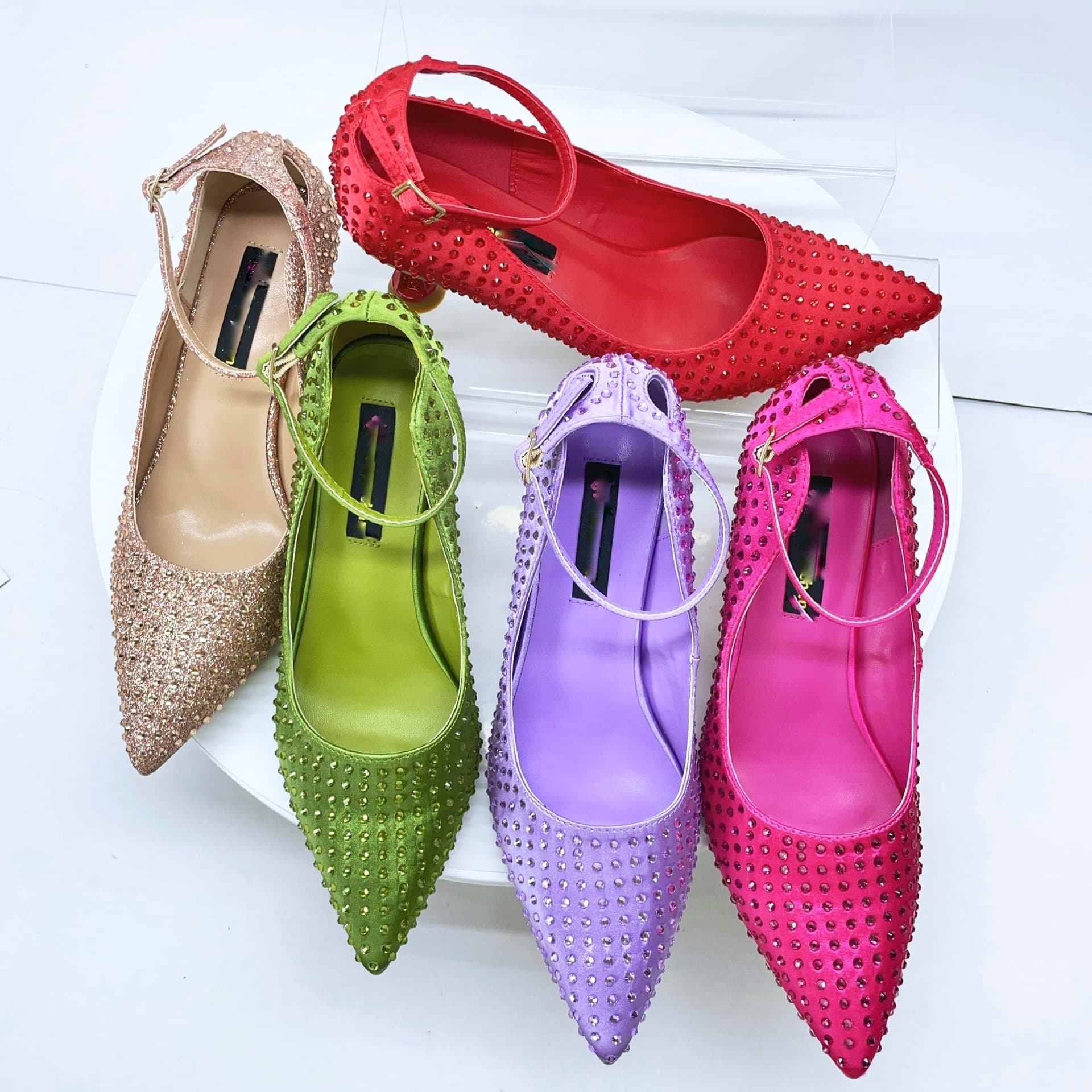 Clutch Purse with Shoes Full Diamond High Heel Evening Shoes Summer Crystal Diamond Stiletto Sandals