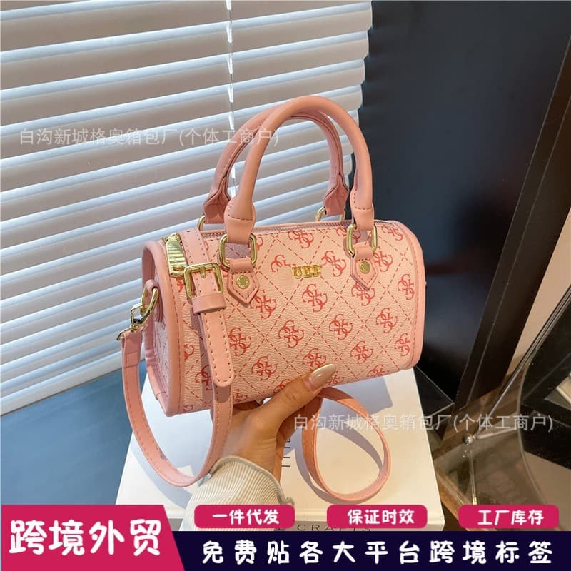 Premium Textured Fashion Monogram Handbag for Women, New Cross-Border Best-Selling Boston Shoulder and Crossbody Bag