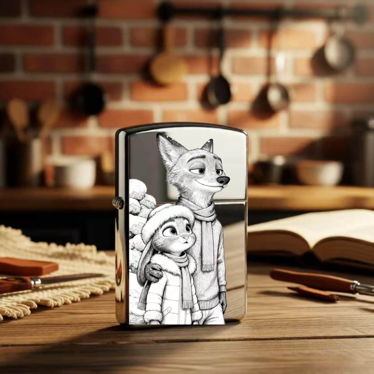 Kerosene lighter one piece dropshipping kerosene flint metal lighter animation cultural creative pattern manufacturer dropshipping