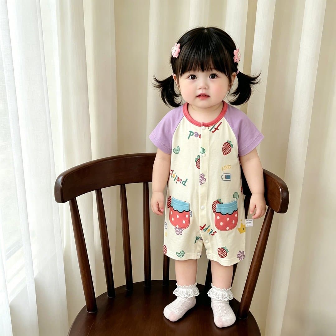 Baby Clothes 0-3 Months Summer Thin Onesie Romper Outfit for Boys Girls Cute Breathable Cotton
