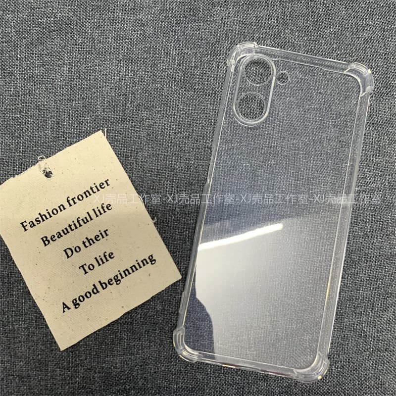 Transparent Minimalist Case for Realme V20, Airbag Clear Water Case, Ultra-Thin Silicone Shockproof Soft Shell, Full Coverage Curved Edge