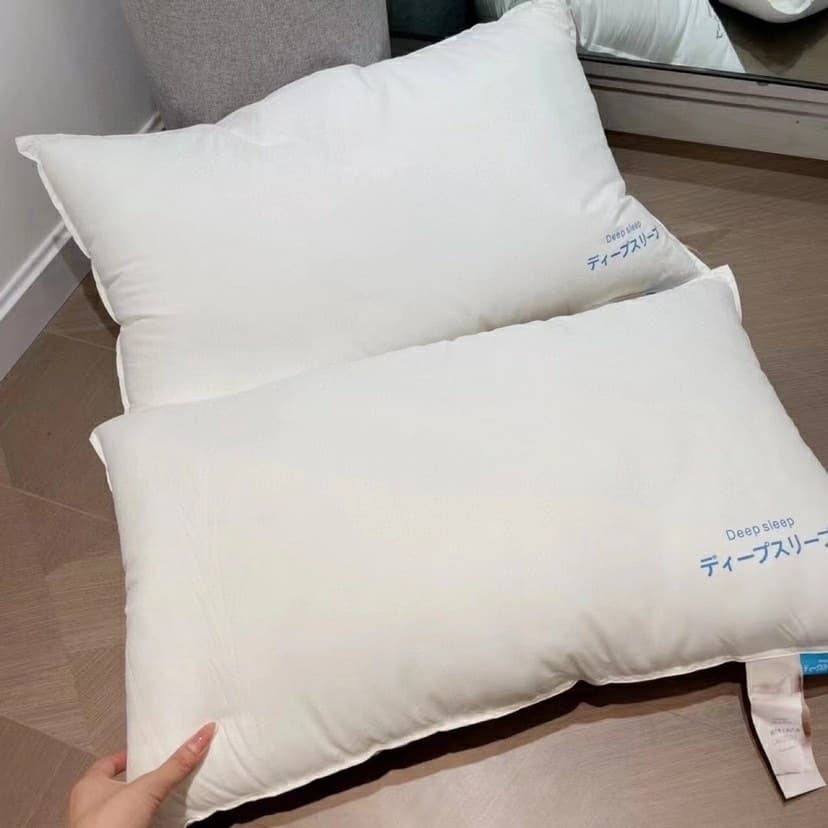 Cotton Hotel Pillow Core, Deep Sleep Feather Velvet Soft Pillow, Home Dormitory Washable Pillow