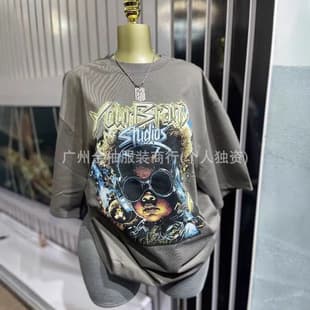 Cotton Ladies Wholesale T-Shirts Loose Fit Printed Cartoon Available