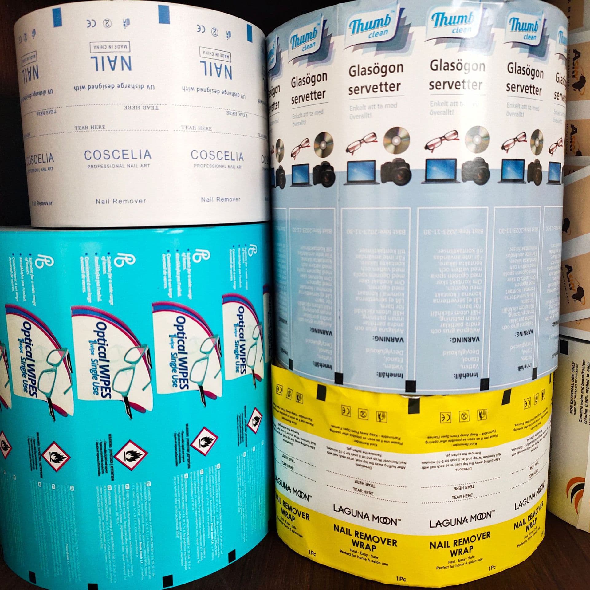 Aluminum foil composite paper rolls, food packaging coated paper, disposable alcohol wipes, eyeglass cleaning paper packaging paper