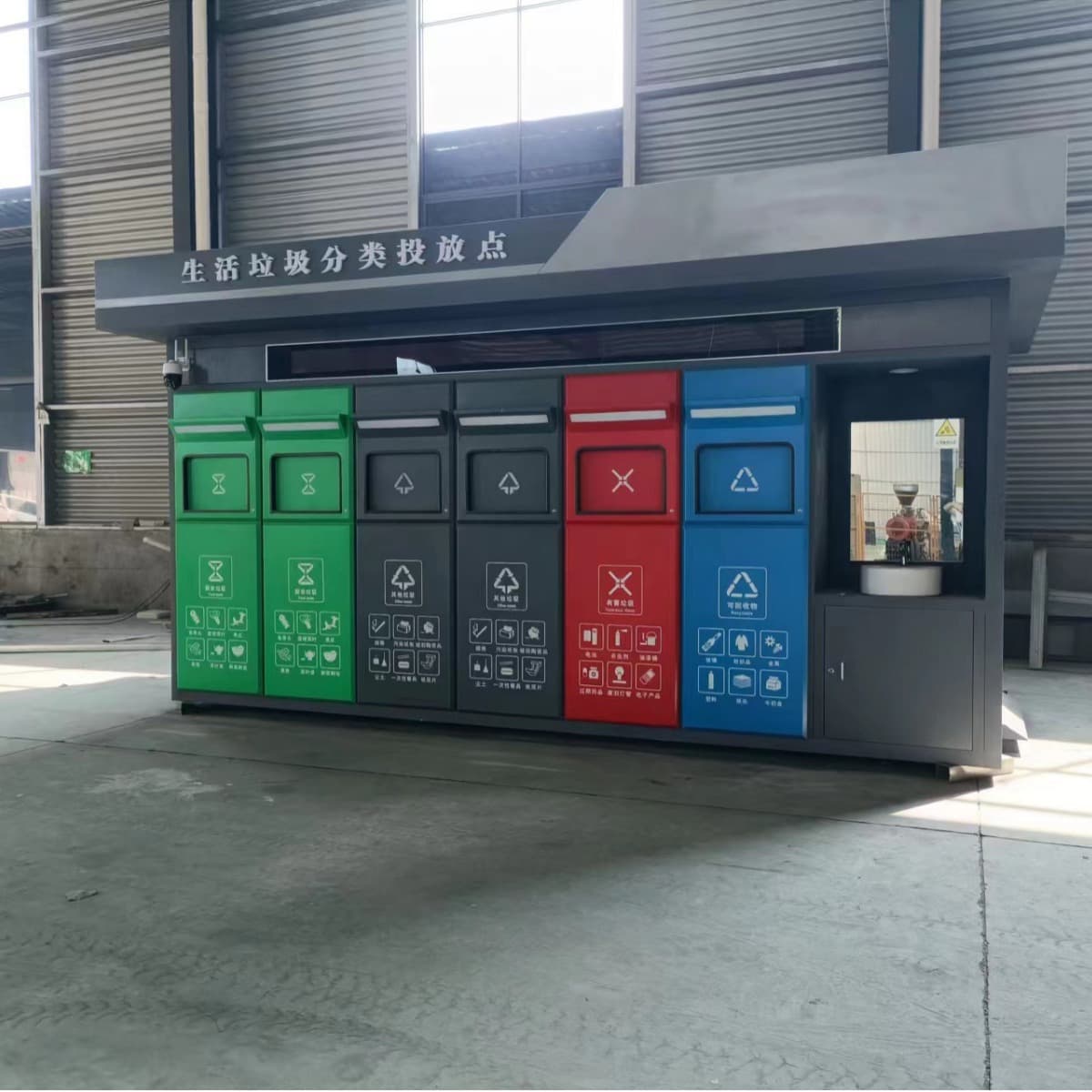 Sanitation garbage sorting rooms, four-category garbage collection pavilions, smart recycling stations, restrooms, manufacturer supply and design.