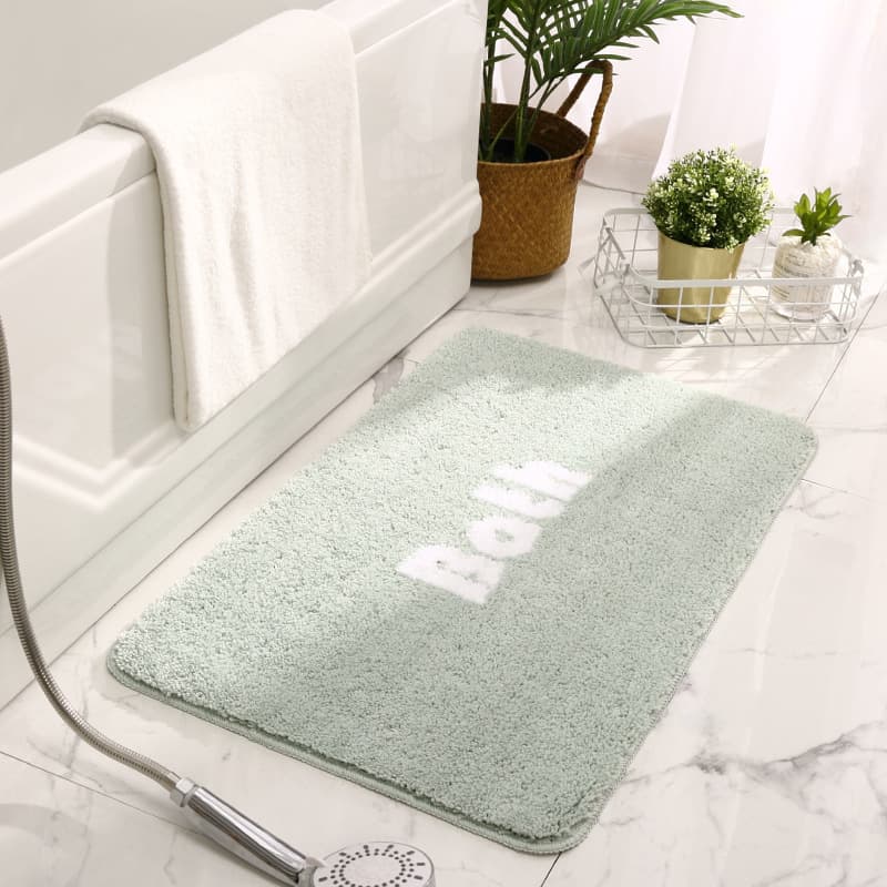 Simple Series Home Bathroom Entrance Anti-Slip Soft Skin-Friendly Faux Cashmere Carpet Bathroom Water-Absorbing Decorative Mat