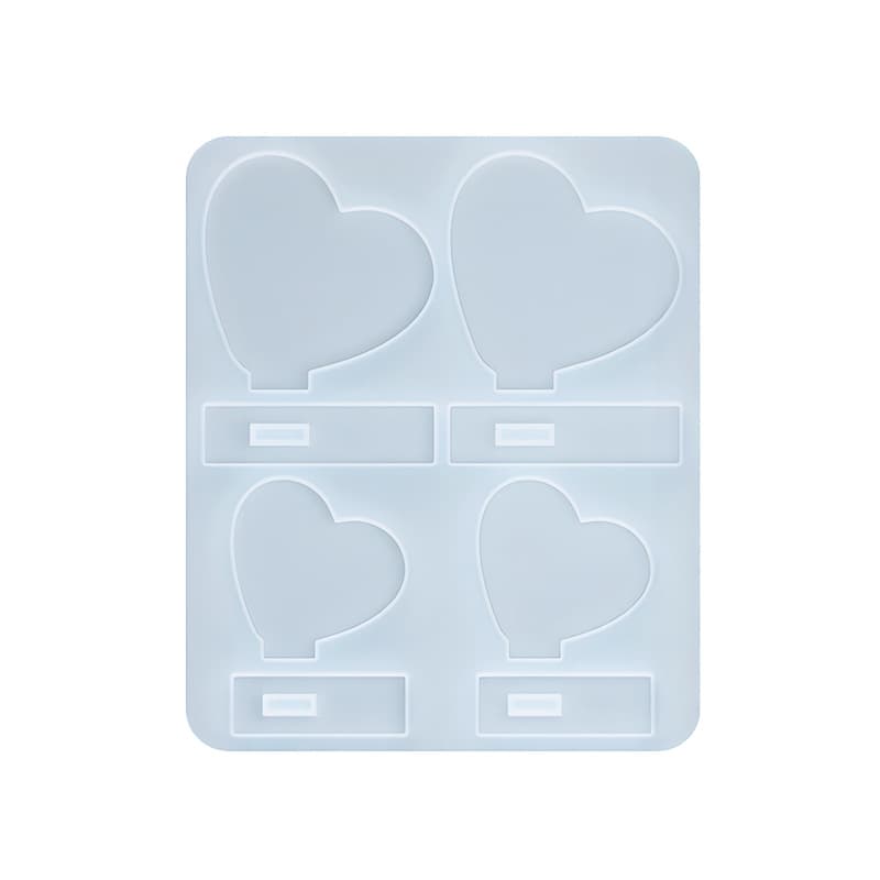 DIY Resin Heart Photo Frame Socket Display Stand Dried Flower Decoration Hand-Painted Ornament Silicone Mold