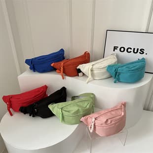 Casual Minimalist Shoulder Bag Crossbody Chest Bag Women's 2024 Spring New Trendy Sports Small Waist Bag