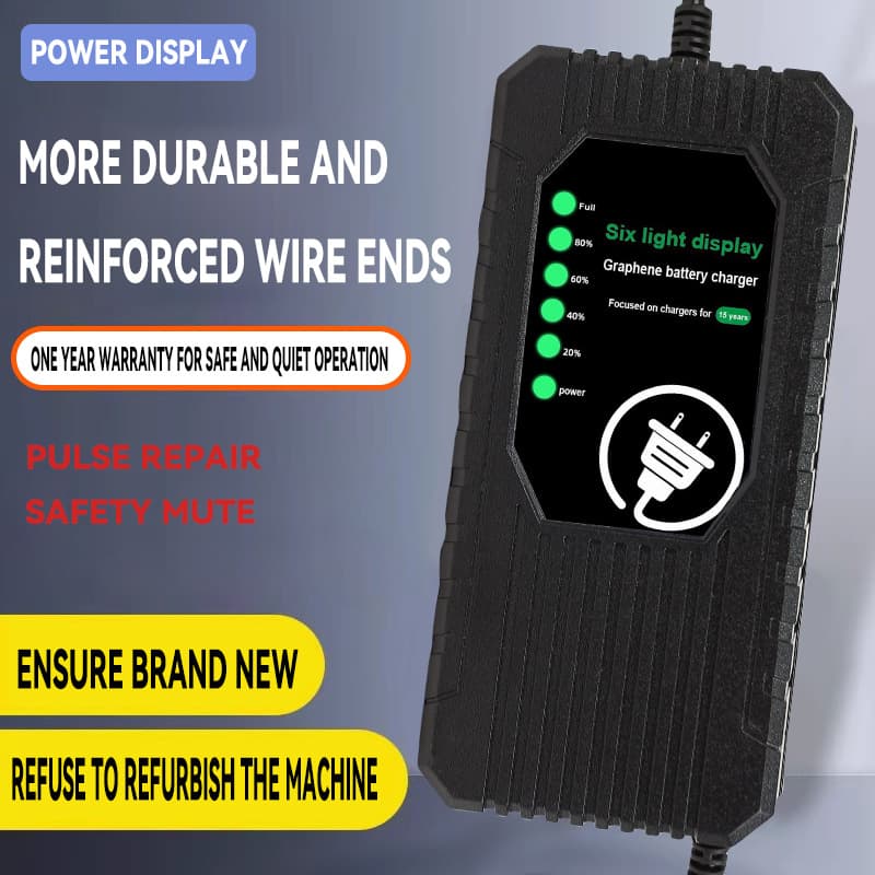 Cross-Border Electric Vehicle and E-Bike Charger for Two/Three-Wheelers, Compatible with 48V12AH, 60V20AH, 72V Batteries