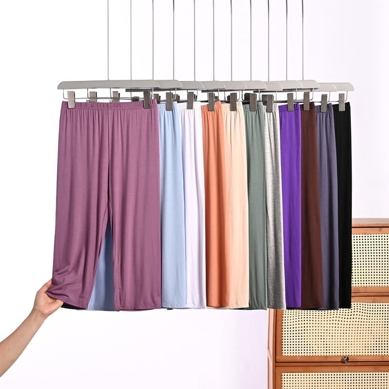 Spring/Summer Modal Plus Size Stretch Capri Pants, New Slimming Versatile Leggings, Thin Simple Slim Fit Pants