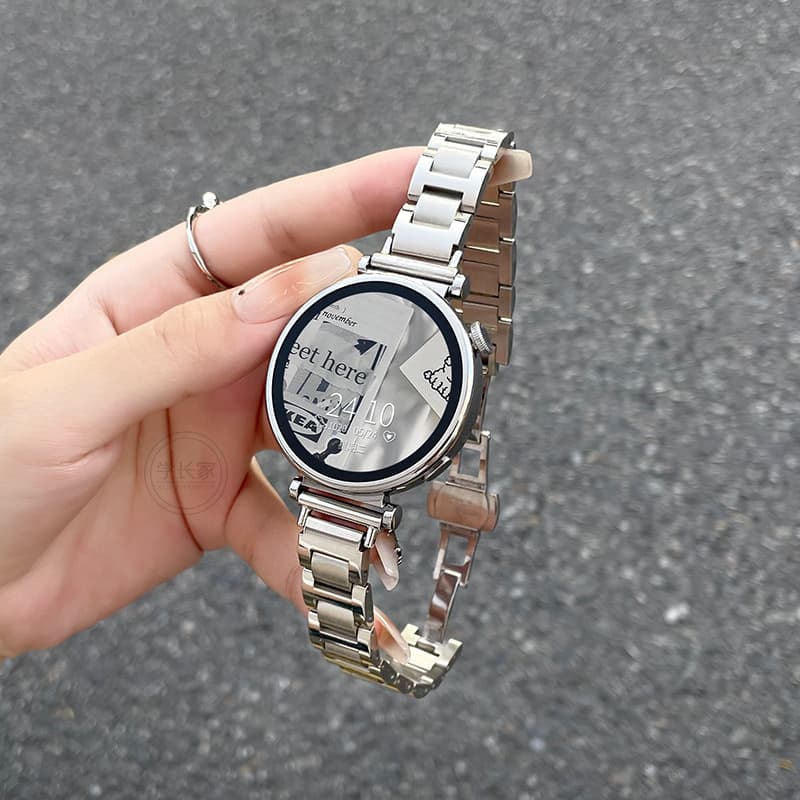 Compatible with Huawei Watch GT5/GT6, GT4 Metal Strap for Women, Watch4 Bracelet, GT3 Pro Watch Band Chain