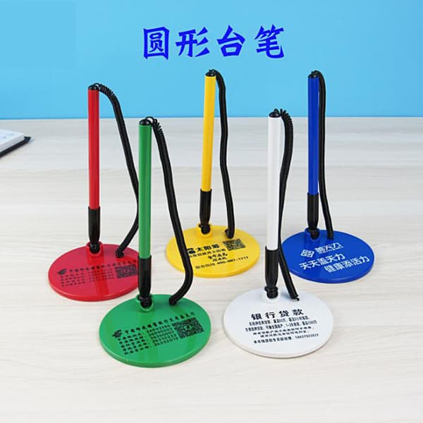 Custom advertising office creative fixed counter pen, ballpoint or plastic water-core gel pen for signing