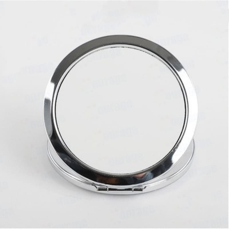 Heat Sublimation Makeup Mirror Press-Type Blank DIY Creative Portable Metal Round Small Mirror Personalized Gift