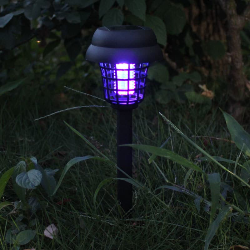 Solar-powered mosquito killer lamp, waterproof outdoor villa garden fly trap, electric shock insecticide, courtyard mosquito repellent light