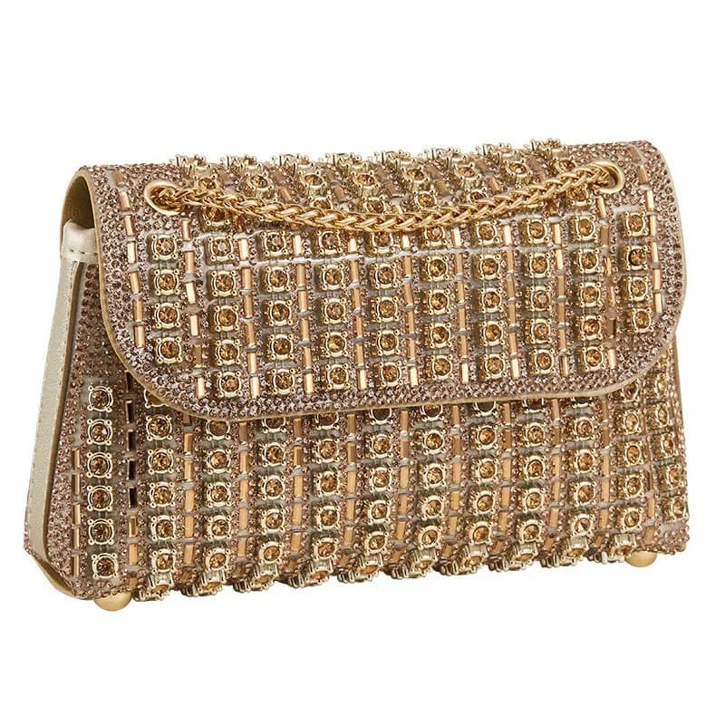 Cross-border Evening Bag Socialite Crossbody Shoulder Fashion Rhinestone Chain Clutch New European and American Style Bag Party Bag