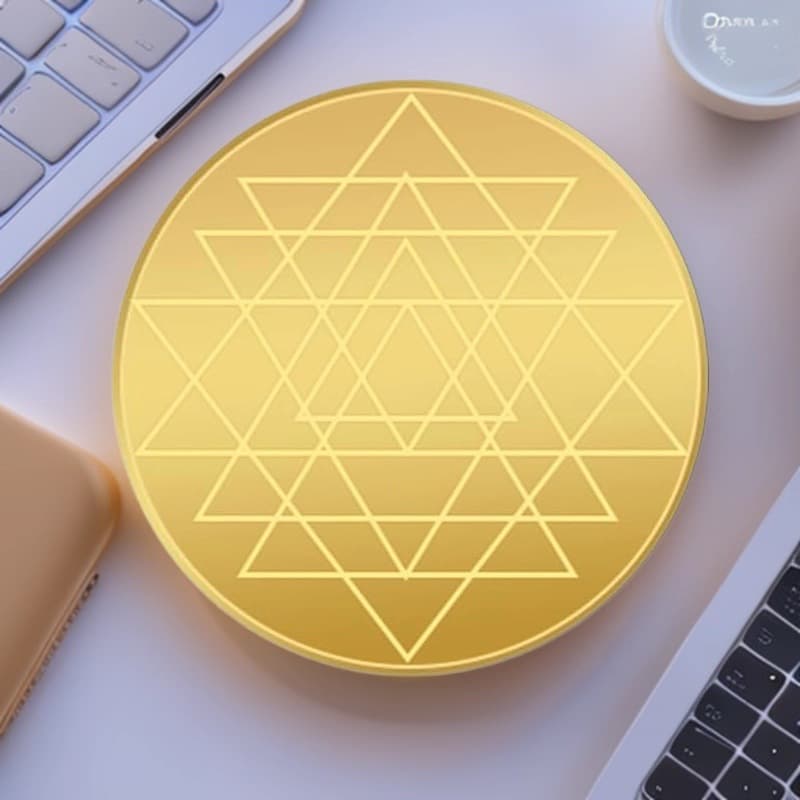Factory Direct 24K Creative Geometric Pattern Anti-radiation Phone Patch, Energy Phone Sticker with Logo