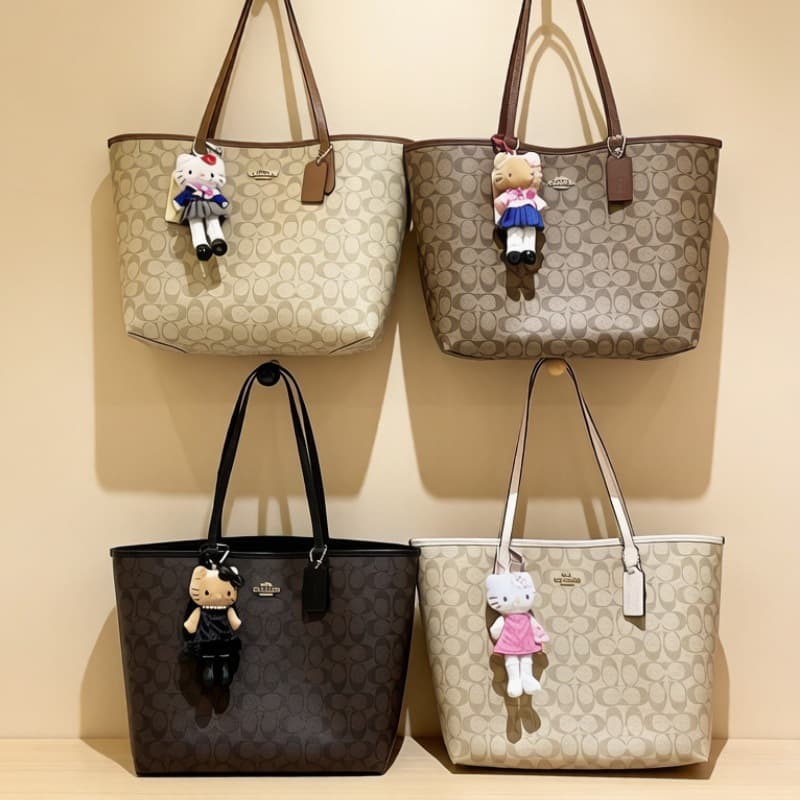 Koujia 2025 New City33 Tote Bag Classic Monogram Magnetic Buckle Shopping Bag Shoulder Crossbody Large Capacity Women's Bag