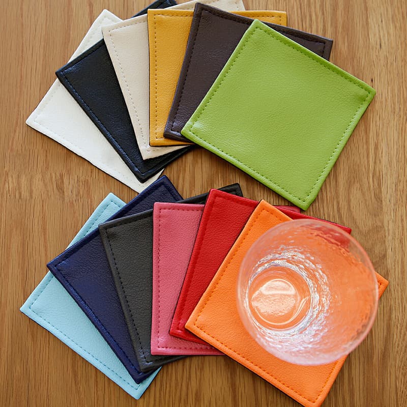 Minimalist PU Leather Coaster, Ceremonial Afternoon Tea Placemat, Dining Table Heat-Insulation Mat, Multifunctional Plant Pot Mat, Double-Sided Coaster