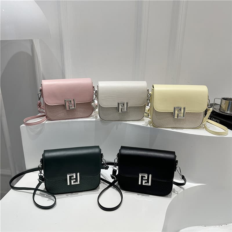 Wholesale Fashion Lock Small Square Bag Women's Bag 2025 Summer New Style Light Luxury Shoulder Bag Commuting Versatile Crossbody Bag