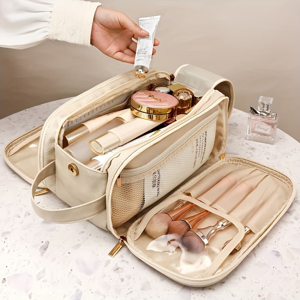 I 33241 Double Zipper Makeup Bag