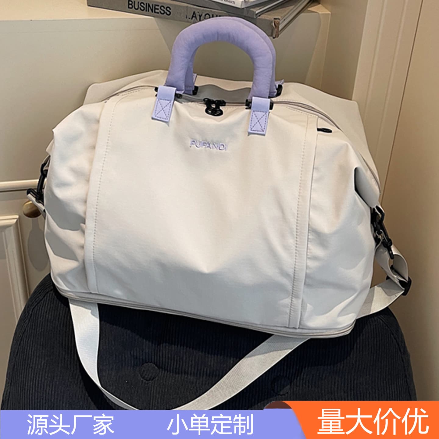 Large Capacity Handheld Travel Bag for Women, Waterproof Duffle Bag for Short Trips, Expandable Lightweight Carry-on Luggage Bag